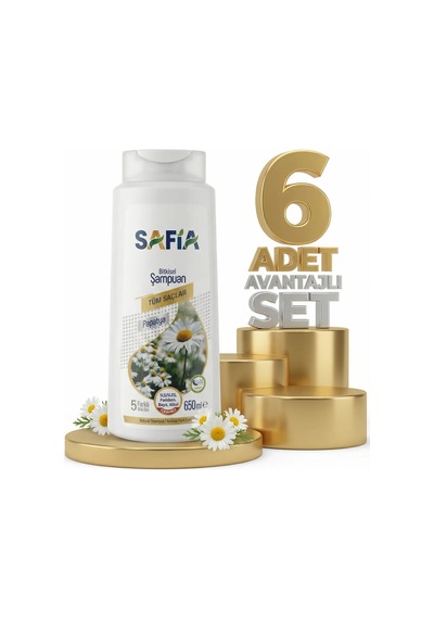 Safia Tüm Saçlar Şampuan 6x650 Ml