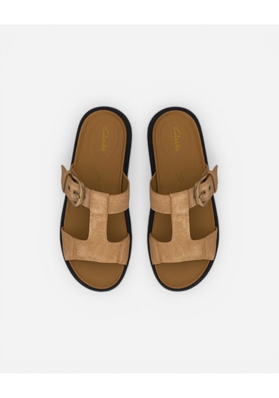Clarks Aristella West Warm Sand Suede Kadın Bej Terlik 26185811 Bej