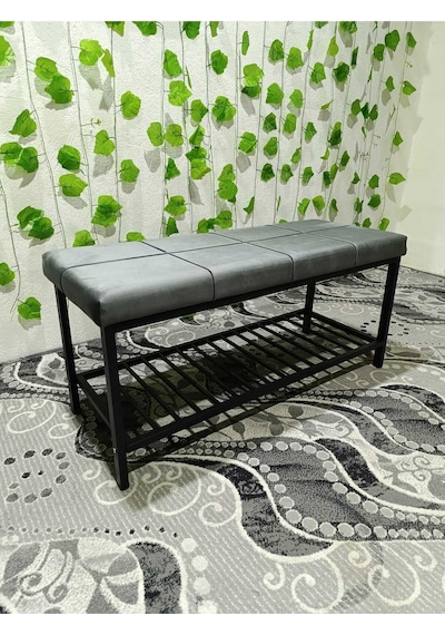 Özcan Metal Metal Ayaklı Raflı Bench Puf Bank Antre Mutfak Salon Yatak Odası Puf Bank 105 40 Gri Özcan Metal Metal Ayaklı Raflı Bench Puf Bank Antre Mutfak Salon Yatak Odası Puf Bank 105 40 Gri