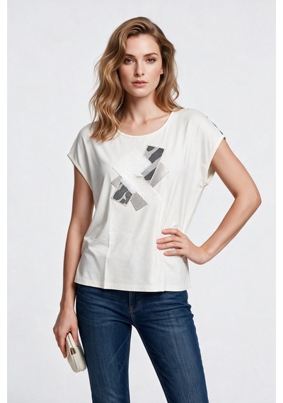 Daido Daıdo Kadın T-shirt 20y331900218 Ekru