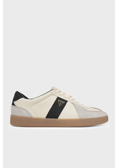 Guess Dravos Logolu Süet Detaylı Sneaker Ayakkabı Fmfdraell12 Erkek Ayakkabı Fmfdra Ell12 Whıbe Beyaz-bej