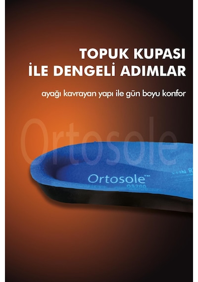 Active Team OS200 Topuk Dikeni Düz Tabanlık İç Basma Önleyici Kemer Destekli Plantar Fasiit İç Tabanlık