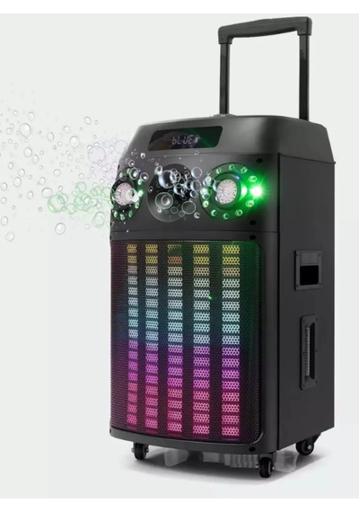 Subzero Wr173 12 100w Rgb Bluetooth Müzik Kutusu Baloncuk Çıkartan, 2 Kablosuz Mikrofonlu Siyah