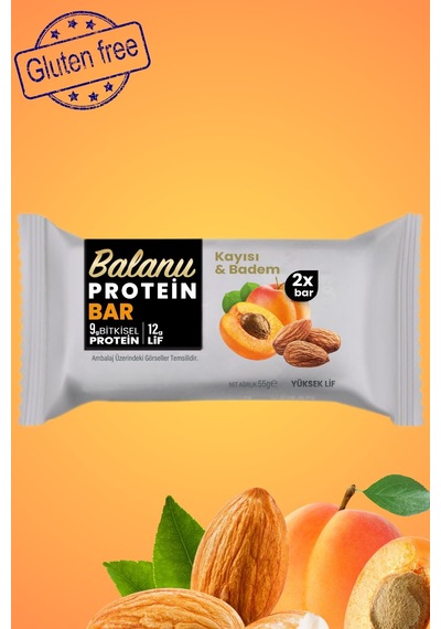 Kayısılı & Bademli Hurmalı Protein Bar 55gr 2xbar X3 Adet