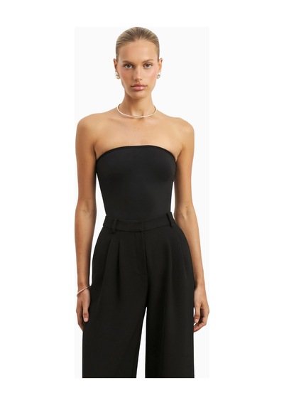Because Of Alice Effortless Pleated Wide Leg Trousers Yüksek Bel Geniş Paça Kadın Pantolon Siyah