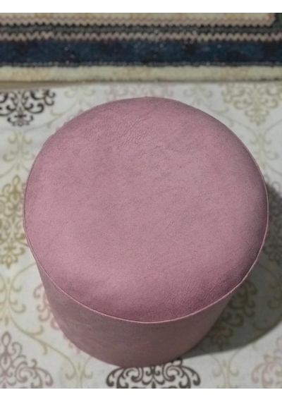 Nesilhomee-Ticaret Silinebilir Nubuk Ve Soho Kumaş Oval Puf