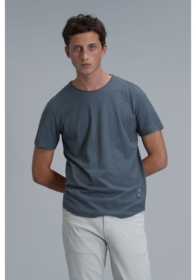 Lufian Erkek Junya Basic T-shirt 111020203 Nefti Gri