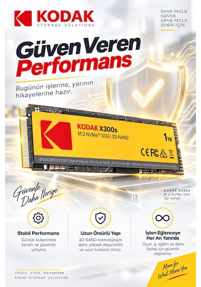 X300s 1tb M.2 Nvme Pcıe Gen3x4 2280 Ssd 2500 Mb/s Okuma 2000 Mb/s Yazma Hızlı Ssd