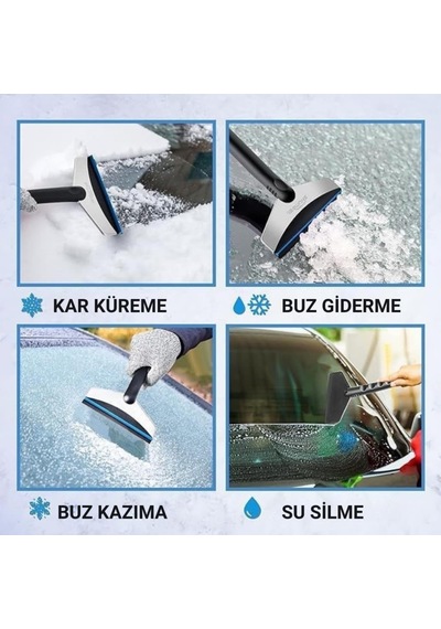 Coofbe 25 Cm Araç Cam Don Kar Kazıyıcı Araç Camı Buz Kazıyıcı Kar Temizleme Aracı Araç Ön Çam Silme Aparat Diğer