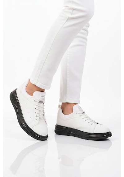 Walkway Beyaz Lastik Bağcıklı Erkek Sneaker Balase M Beyaz