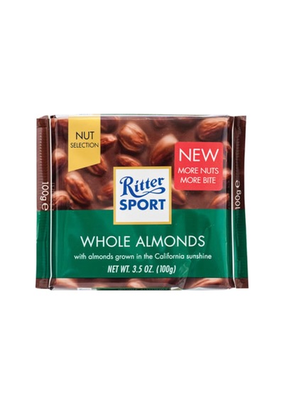 Ritter Sport Tane Bademli Sütlü Çikolata 100 G - 5 Adet Tarı