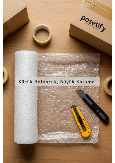 Kalın Balonlu Naylon Patpat Rulo 50 Cm X 50 M 35 Gr/m² 3 Katlı 1. Sınıf Ambalaj Malzemesi