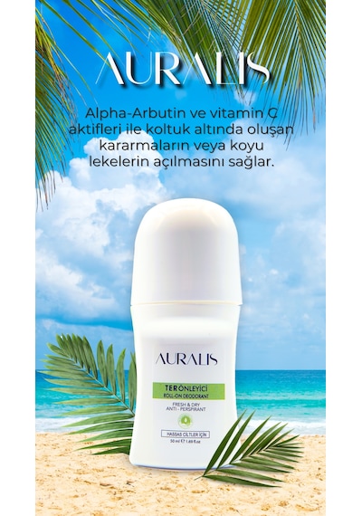 Auralis Beyazlatıcı Etkili Ter Önleyici Roll-on Antiperspirant Unisex 50 Ml