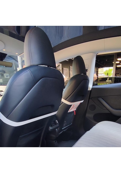 Bod Tesla Model Y Tay Tüyü Cepli Oto Koltuk Koruyucu Kılıf İyon Serisi Gri