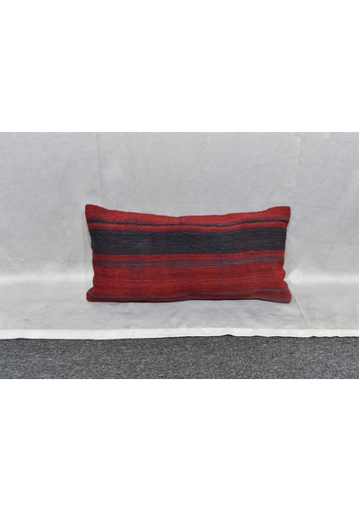 Zehra Abla Halı Yeni El Dokuma Dekoratif Lumbar Kilim Kırlent Yastık Kılıfı 6616 Çok Renkli