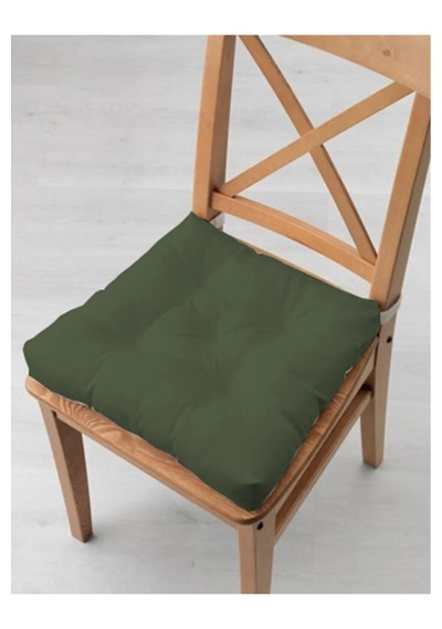 4'lü Kombin Pofidik Kare Sandalye Minderi 40 X 40 Cm Sarı-haki