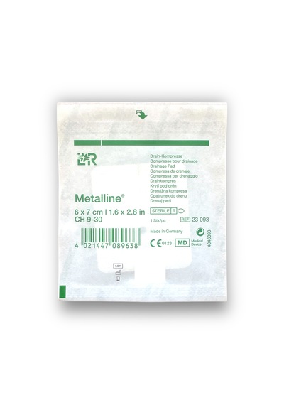 Metalline Steril Trakeostomi Kanül Pedi 6 X 7 Cm - 50 Adet