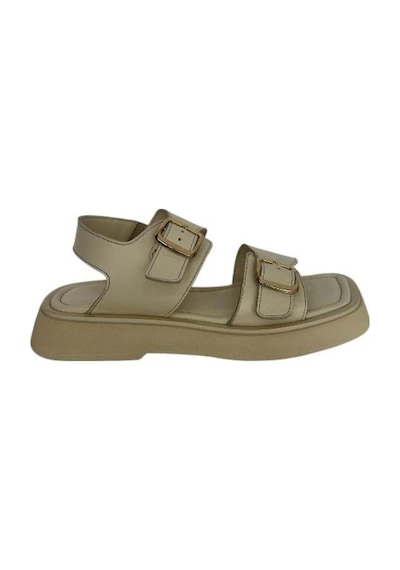 Kemal Tanca 862 M-141-1 Kadın Hakiki Deri Sandalet Bej