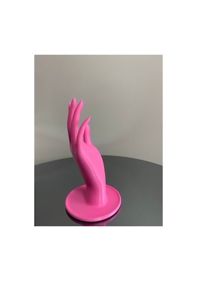 18 Cm Pembe Dekoratif Beyaz El Takı Mankeni, Yüzük Standı, Ürün Sergileme Standı, Organizer