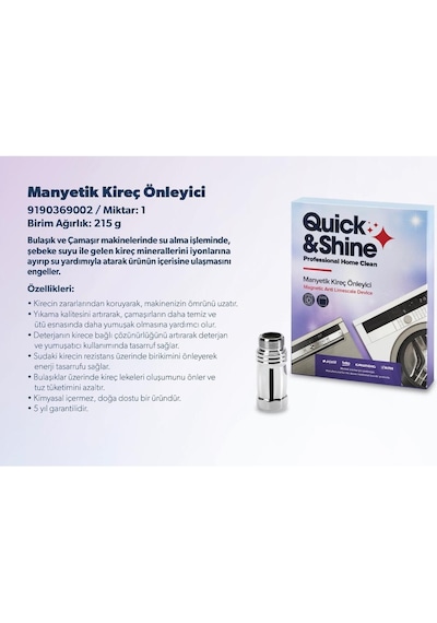 Quick&Shine Arçelik Beko Grundig Altus Uyumlu Manyetik Kireç Önleyici - 344724405