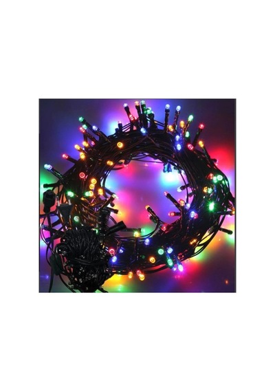 Tcx 10m 100 Led Boncuk Lamba Rgb Işık Siyah Kablo 2700K