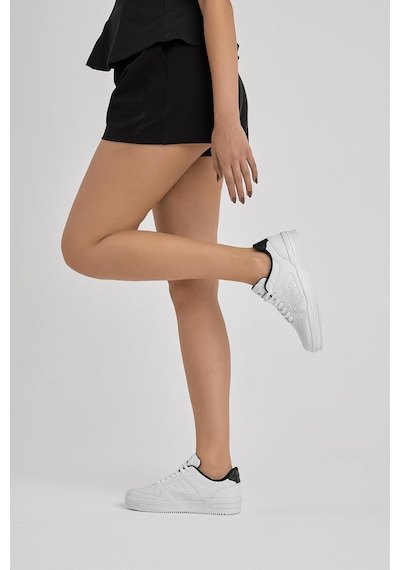 Tonny Black Poli Taban Bağcıklı Günlük Unisex Beyaz Siyah Spor Ayakkabı Tba240 Beyaz Siyah
