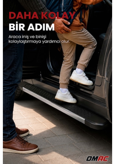 Dodge Nitro 2007-2012 Uyumlu Araca Özel Nevada Yan Basamak Alüminyum