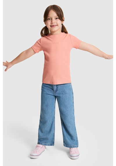 U.S. Polo Assn. Kız Çocuk Mercan Tişört Basic 50325626-vr204 Coral