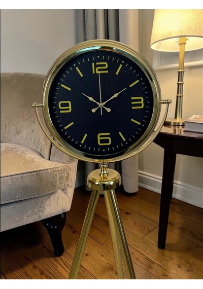 Büro Ev Ofis Hediyesi İçin Golden Elegance Tripod Ayaklı Saat Diğer