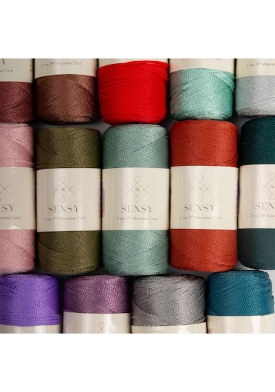 2 Mm - 200 Gr Polyester Makrome Ipi Lila 230 M Polyester Makrome Ip Supla Ip Ve Çanta Ipliği
