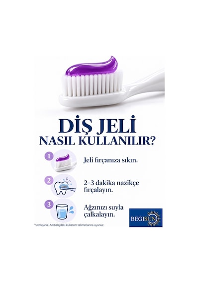 Begisun Leke Karşıtı Diş Beyazlatıcı Mor Jel 50 ML