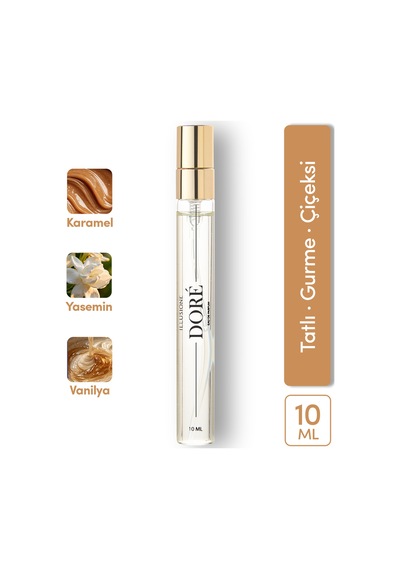 Doré Edp Seyahat Boy Kadın Parfümü 10ml Tatlı - Gurme - Çiçeksi Karamel, Yasemin, Vanilya Şekerli