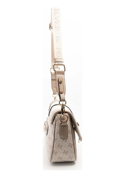 Silver Polo Sp1182 Kadın Çapraz Çanta Monogram Bej-kum