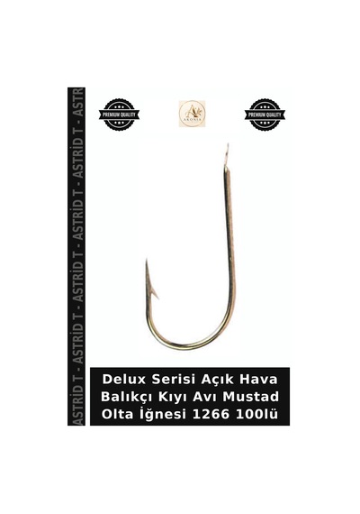 Delux Serisi Açık Hava Balıkçı Kıyı Avı Mustad Olta İğnesi 1266 100lü No:6