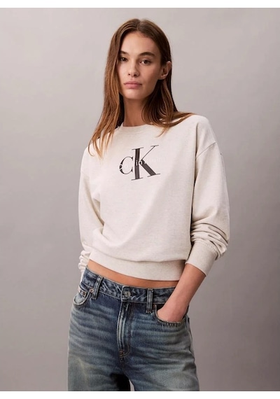 Calvin Klein Jeans Monologo Uzun Kollu Rahat Kesim Penye Bisiklet Yaka Kadın Gri Sweatshirt Lv047b23 Gri Calvin Klein Jeans Monologo Uzun Kollu Rahat Kesim Penye Bisiklet Yaka Kadın Gri Sweatshirt Lv047b23 Gri