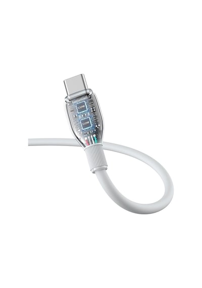 Baseus Pudding Serisi Hızlı Şarj Kablosu, Yüksek Hızlı Veri İletimi Özelliğiyle, Type-c - Type-c, 100w 5a, 1.2m - Beyaz