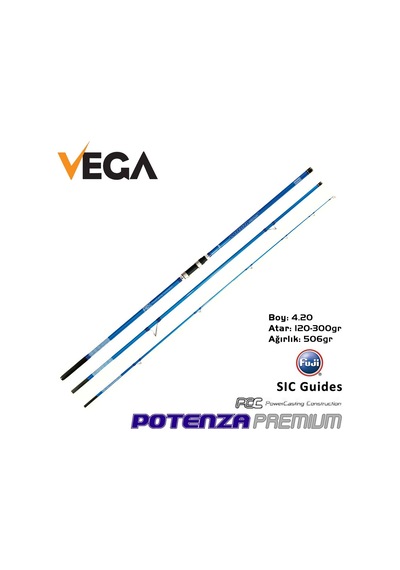 Vega Potenza Premıum Surf 4.25 Mt 120-300 Gr Olta Kamışı
