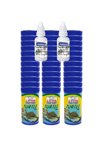 Turtle Sticks 36x100ml Kutu Kaplumbağa Yemi ve 2 Multivitamin