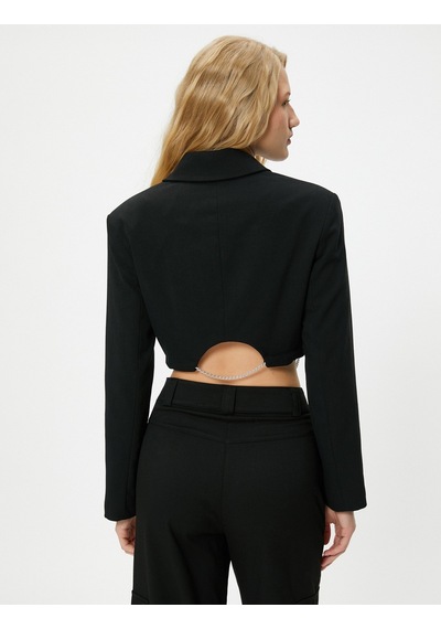 Koton Crop Ceket Ters Kruvaze Yaka Düğme Kapamalı Slim Fit Zincir Detaylı Siyah 4wal50007ıw 4WAL50007IW999 Siyah Koton Crop Ceket Ters Kruvaze Yaka Düğme Kapamalı Slim Fit Zincir Detaylı Siyah 4wal50007ıw 4WAL50007IW999 Siyah