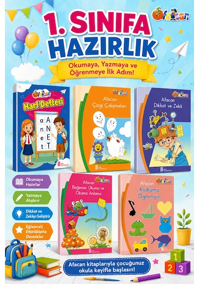 1. Sınıfa Hazırlık Seti 5 Kitap
