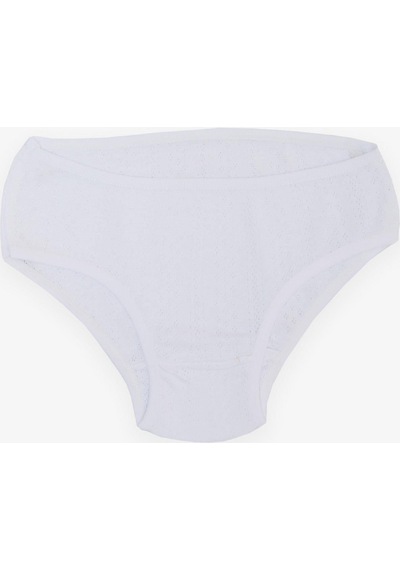Breeze Kız Çocuk Atlet & Slip Takım Jakarlı 3-11 Yaş, Beyaz-beyaz Beyaz