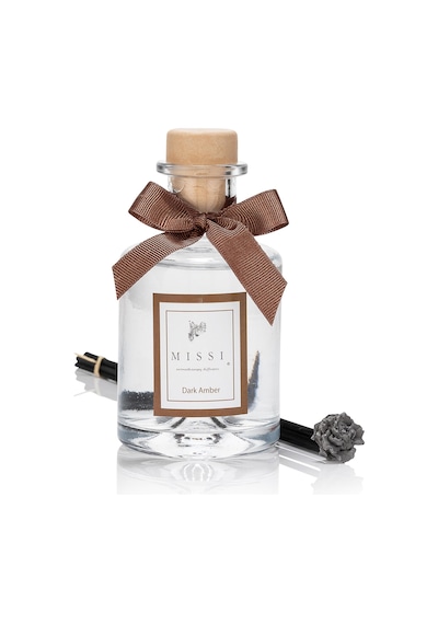 MİSSİ 200 CC SİLİNDİR ŞİŞE DARK AMBER ODA KOKUSU