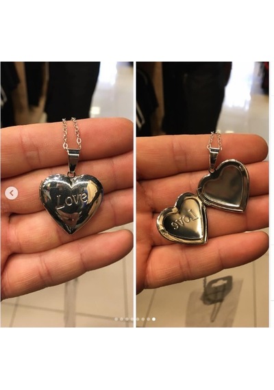 316l Çelik Gümüş İçi Açılır Kalp Love Kapaklı Fotoğraf Koyulabile Çok Renkli