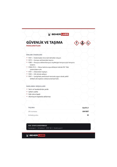 Beherlabs Perkloretilen 5 L