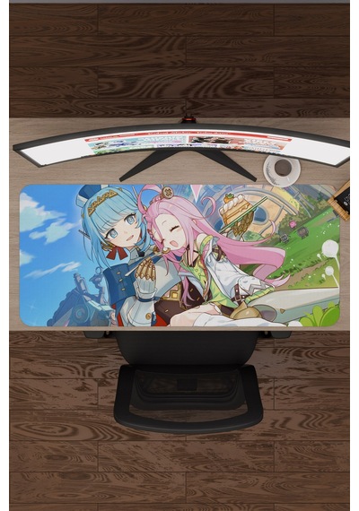 Aino Genshin Impact Anime Oyuncu V4 - 90x40 Xxl Gaming Mouse Pad Fare Altlığı