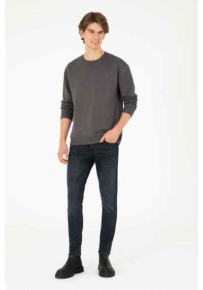 U.S. Polo Assn. Erkek Bisiklet Yaka Antrasit Basic Şardonlu Sweatshirt 50295148-VR006