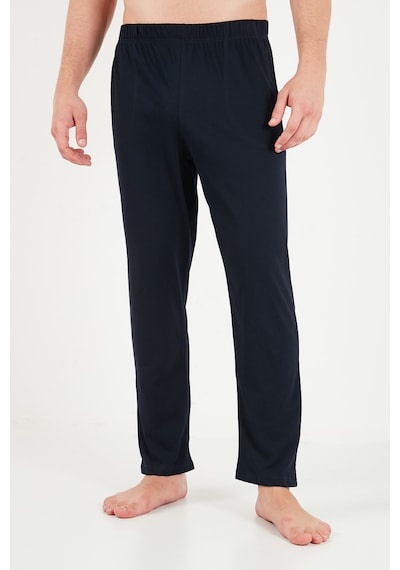 Buratti Minimal Baskılı Pamuklu Uzun Kollu Pijama Takımı Erkek Pijama Takımı 6575005 Lacivert