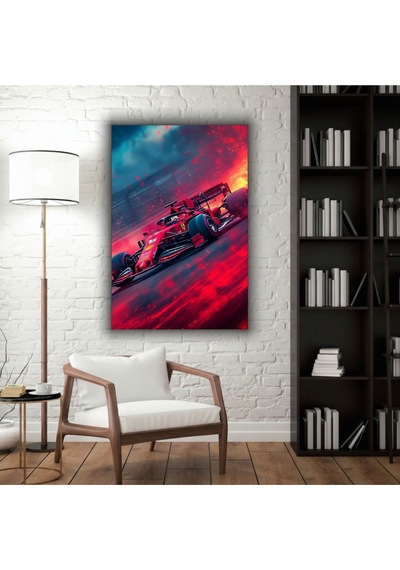 Formula 1 Motors Temalı Dekoratif Cam Tablo -21