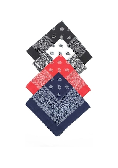 Herşey Nota Pamuk 4'li Etnik Desenli Fular Bandana Paket 1720 Çok Renkli