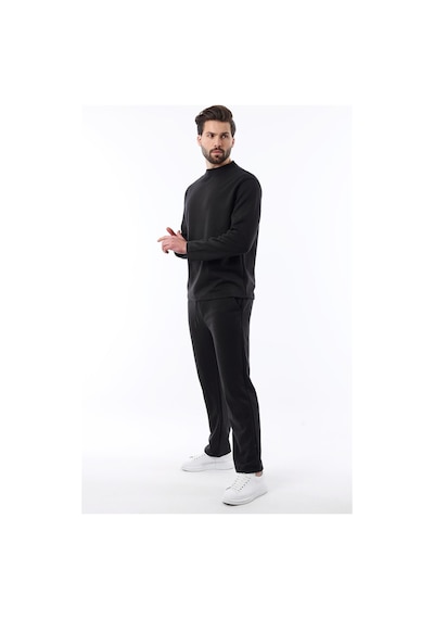 Madmext Siyah Basic Uzun Kollu Eşofman Takımı 5960 Siyah